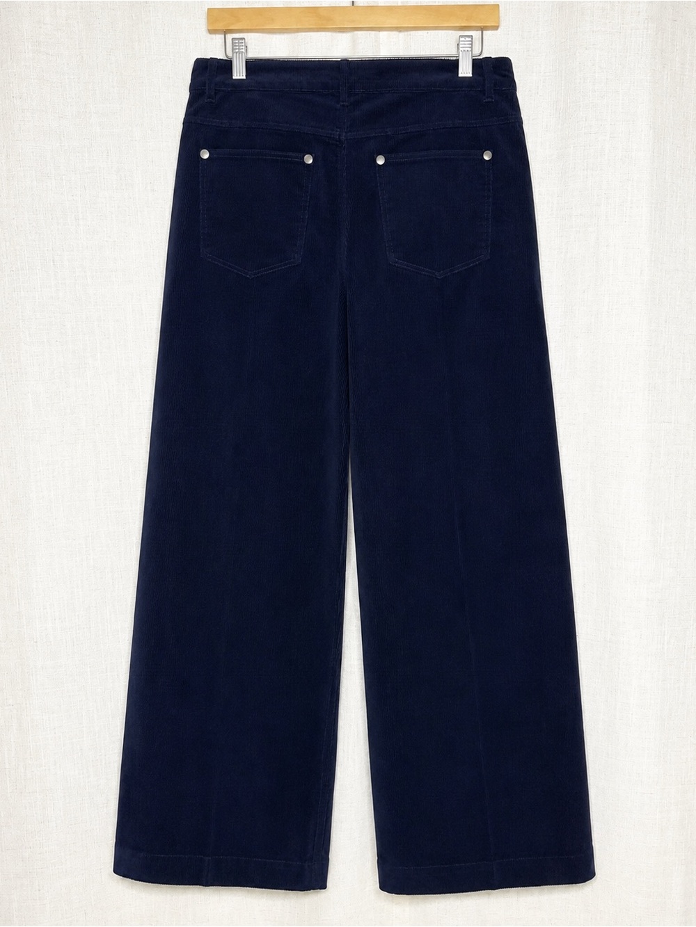 STAUD Grayson Corduroy Wide Leg Pants Navy Size 10 - Picture 4 of 15
